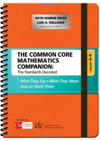 The Common Core Mathematics Companion The Standards Decoded Grades 6 8 What
