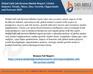 Cath Lab Services Market report
