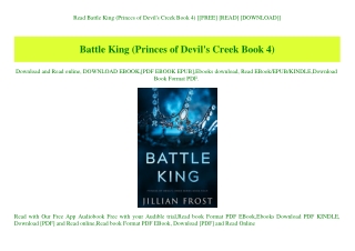 Read Battle King (Princes of Devil's Creek Book 4) [[FREE] [READ] [DOWNLOAD]]
