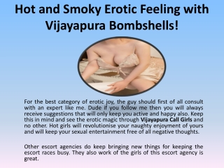 Hot and Smoky Erotic Feeling with Vijayapura Bombshells