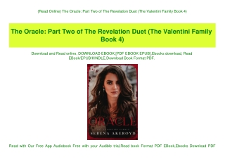 {Read Online} The Oracle Part Two of The Revelation Duet (The Valentini Family Book 4) (DOWNLOAD E.B.O.O.K.^)