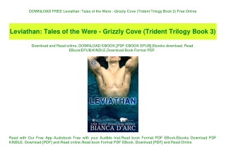 DOWNLOAD FREE Leviathan Tales of the Were - Grizzly Cove (Trident Trilogy Book 3) Free Online