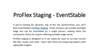 ProFlex Staging - EventStable