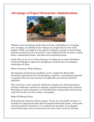 Find The Best Crushing Services in Minskip.