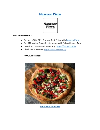 Upto 10% offer - Order now Nasreen Pizza Rockdale NSW
