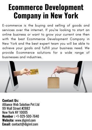 Ecommerce Development Company in New York