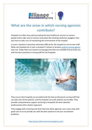 Hire Medical Nursing Recruitment Agency