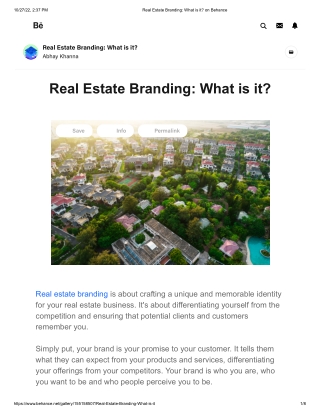 Real Estate Branding What is it