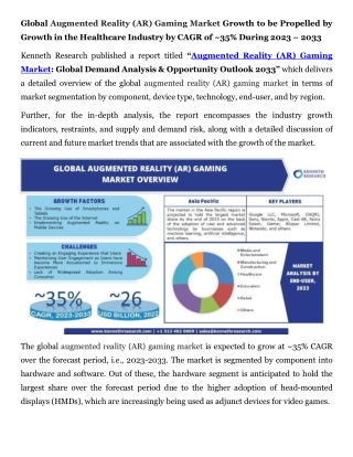 Global Augmented Reality (AR) Gaming Market PR