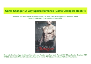 (READ-PDF!) Game Changer A Gay Sports Romance (Game Changers Book 1) [EBOOK PDF]