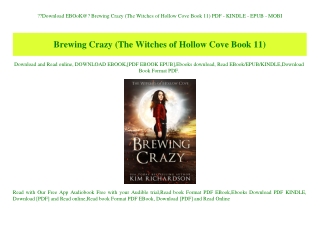 Download EBOoK@ Brewing Crazy (The Witches of Hollow Cove Book 11) PDF - KINDLE - EPUB - MOBI