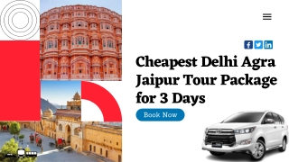 Cheapest Delhi Agra Jaipur Tour Package for 3 Days