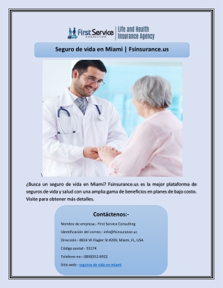 Seguro de vida en Miami | Fsinsurance.us