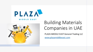 Building Materials Companies in UAE​