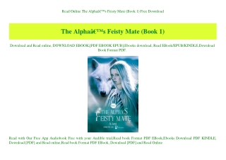 Read Online The AlphaÃ¢Â€Â™s Feisty Mate (Book 1) Free Download