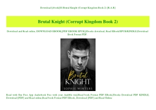 Download [ebook]$$ Brutal Knight (Corrupt Kingdom Book 2) [R.A.R]