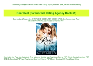 Download [ebook]$$ Roar Deal (Paranormal Dating Agency Book 61) [PDF EPuB AudioBook Ebook]