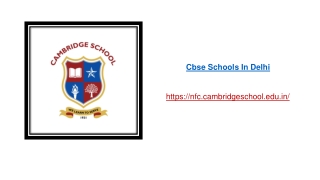 Cbse Schools In Delhi