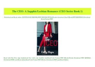 (READ)^ The CEO A SapphicLesbian Romance (CEO Series Book 1) [EBOOK PDF]