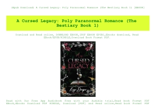 (Epub Download) A Cursed Legacy Poly Paranormal Romance (The Bestiary Book 1) [EBOOK]