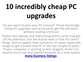 10 incredibly cheap PC upgrades