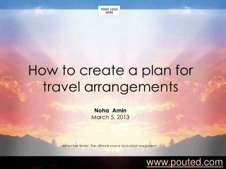 How to create atravel plan arrangememnts?