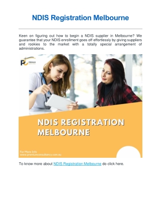 NDIS Registration Melbourne