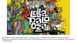 Lollapalooza India 2023