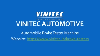Automobile Brake Tester Machine