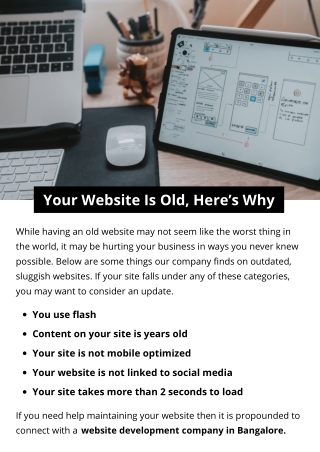 Your Website Is Old, Here’s Why