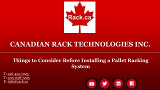 Things to Consider Before Installing a Pallet Racking System