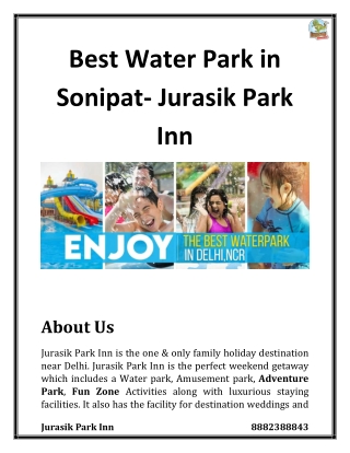 Best Water Park in Sonipat- Jurasik Park Inn