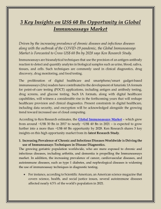 Global Immunoassays Market: Ken Research