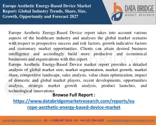Europe Aesthetic Energy-Based Device Market