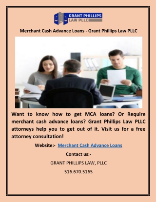 Merchant Cash Advance Loans - Grant Phillips Law PLLC