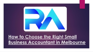 How to Choose the Right Small Business Accountant in Melbourne