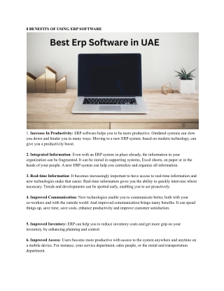 Best Erp Software in UAE