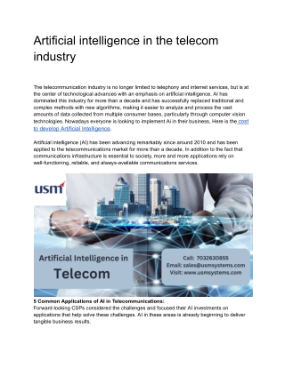 Ai in Telecom - Google Docs