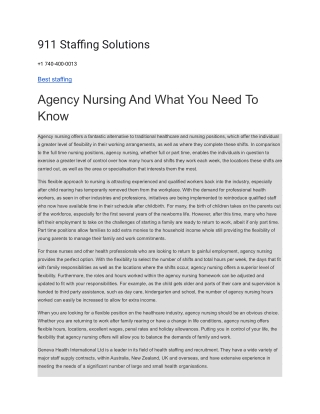 911 Staffing Solutions