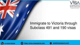 Immigrate to Victoria through Subclass 491 and 190 visas