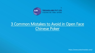3 Common Mistakes to Avoid in Open Face Chinese Poker