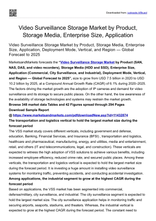 Video Surveillance Storage Market by Product, Storage Media, Enterprise Size