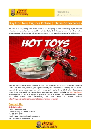 Buy Hot Toys Figures Online