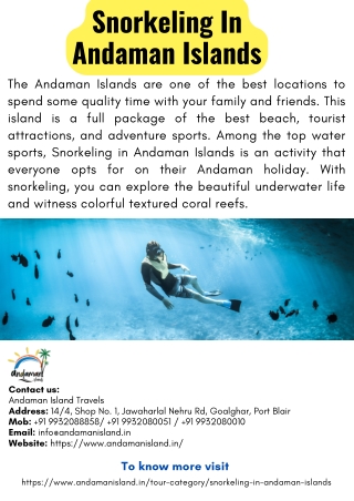 Snorkeling In Andaman Islands