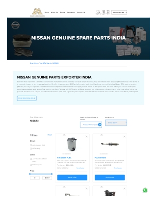Genuine Parts - Nissan Spare Parts-Smart Parts Exports