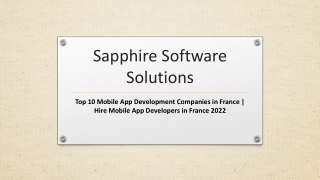 Top 10 Mobile App Development Companies in France-Hire Mobile App Developers in France 2022