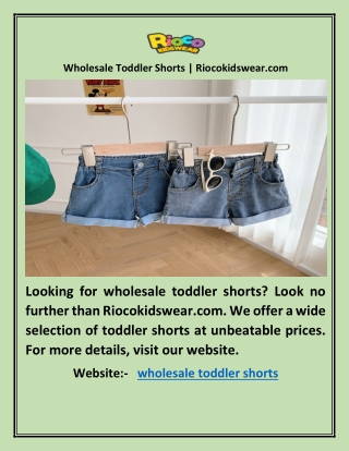 Wholesale Toddler Shorts | Riocokidswear.com