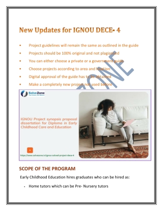 New Updates for IGNOU DECE- 4