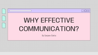 Why Effective Communication?