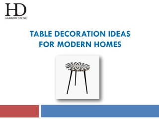 Table Decoration Ideas for Modern Homes